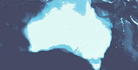 Image shows details of the seabed around Australia